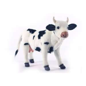  Hansa Jacquard Cow Stuffed Plush Animal, Standing Toys 