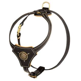 Leather Padded Strong Dog Padded Harness for Puppies and Small Dogs 