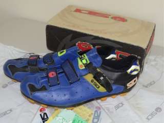Sidi Dominator MTB shoes size 50 EUR 15 US blue yellow  
