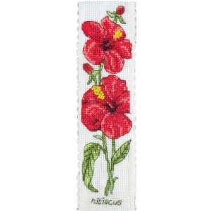  Hibiscus Bookmark   Cross Stitch Kit Arts, Crafts 