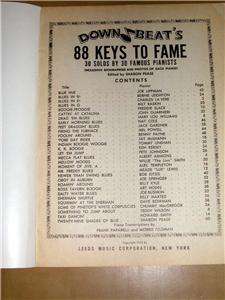 1943 Downbeats 30 famous jazz piano solos book sheet music  