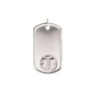   Steel Embossed Dog Tag 28 Medical ID Necklace