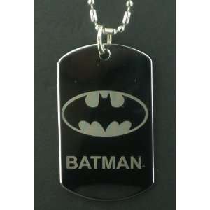  Batman logo Dog Tag Pendant Necklace 