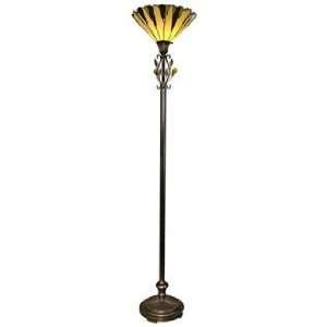  Dale Tiffany Crystal Leaf Torchiere Floor Lamp