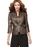    R&M Richards Plus Size Jacket and Shell, Brocade with Single 