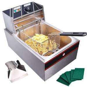  Commercial Stainless Steel Electric Countertop Deep Fryer 