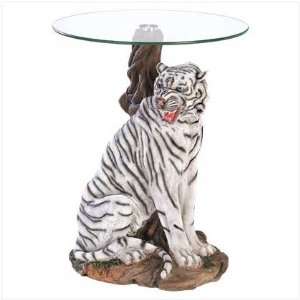  White Tiger Accent Table 39587 by C. Alan