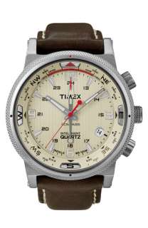 Timex® Intelligent Quartz Leather Strap Compass Watch  