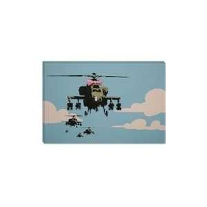 Banksy Happy Choppers Helicopter by Banksy Canvas Art 