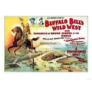  Buffalo Bill Ambrose Park, South Brooklyn Premium Poster 