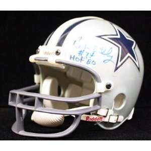 Bob Lilly Autographed Mini Helmet   Riddell Psa dna   Autographed NFL 