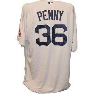  Brad Penny #36 2009 Red Sox Game Used Gray Jersey (MLB 