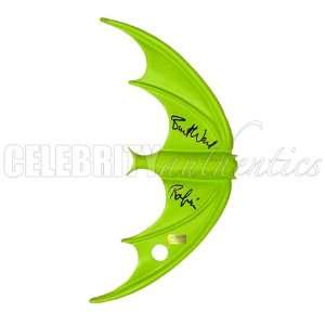 Burt Ward Autographed Robins Green Batarang