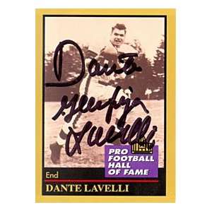 Dante Lavelli Autograph/Signed 1991 Enor Card (JSA)