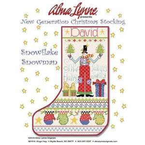   Snowman Stocking (David)   Cross Stitch Pattern Arts, Crafts & Sewing