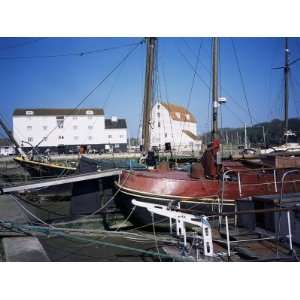 Quayside, Boats and Tidal Mill, Woodbridge, Suffolk, England, United 