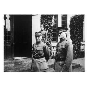 Marshal Ferdinand Foch, General John J. Pershing at Chaumont, France 