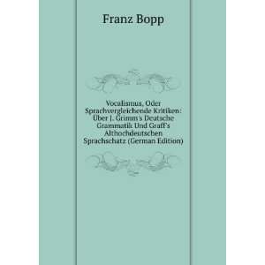   Sprachschatz (German Edition) Franz Bopp  Books