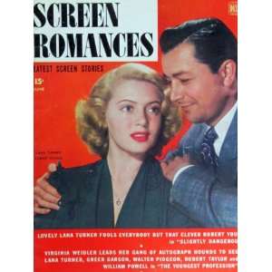  Screen Romances Lana Turner and Robert Young Magazine June 