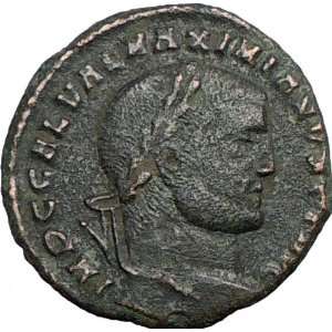 GALERIUS 310ADLarge Rare Ancient Roman Coin GENIUS Personal Protection 