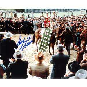  Gary Stevens Autographed Winners Circle Bed Of Roses 16x20 