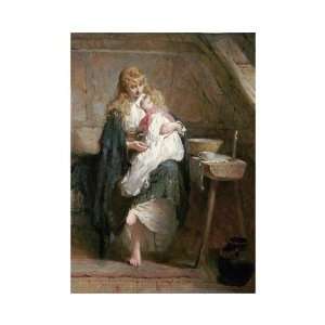  Orphans by George Elgar Hicks. size 15.5 inches width by 