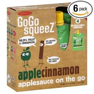 GoGo Squeeze Apple Cinnamon, 12.7000 ounces (Pack of6)  