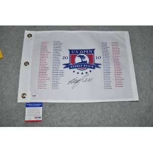  GRAEME McDOWELL signed 2010 US Open flag PSA/DNA Sports 