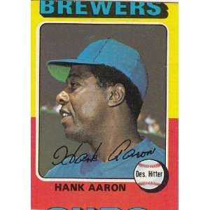  1975 Hank Aaron Topps #660 off center 