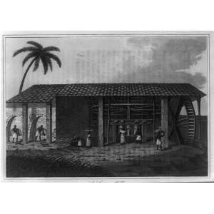   buildings,workers,Travels,Brazil,Henry Koster1816