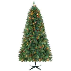 Jaclyn Smith 7.5ft Houston Mixed Pine Christmas Tree with Multi color 