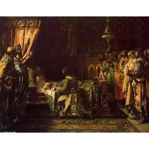   Ignacio Pinazo   24 x 18 inches   The last moments of king D. Jaime I