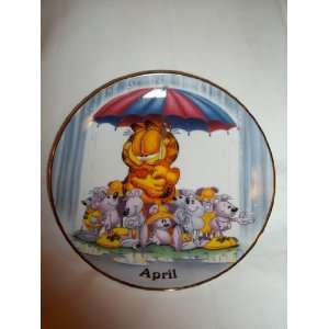    Garfield Calendar Plate by Jim Davis   April 