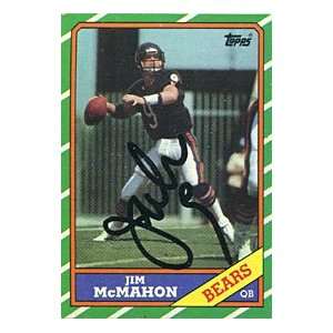 Jim McMahon Autographed/Signed 1986 Topps Card