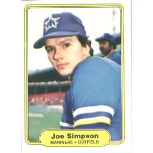  1982 Fleer # 518 Joe Simpson Seattle Mariners Baseball 