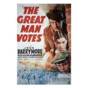 The Great Man Votes, John Barrymore, Virginia Weidler, Peter Holden 
