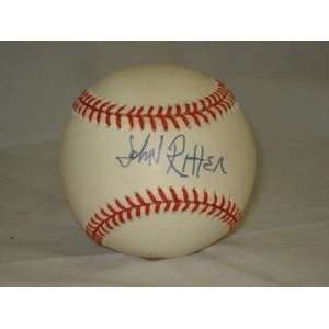 JOHN RITTER Autographed Baseball JSA Threes Company   Sports 