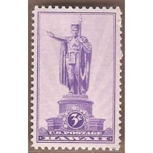  Stamps US Statue Kamehameha I Honolulu Hawaii Sc 799 