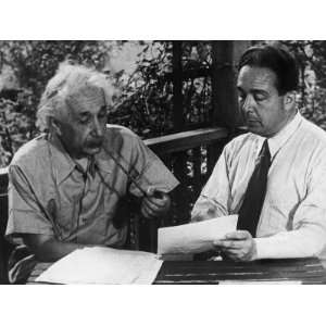  Albert Einstein, Leo Szilard Reenacting Signing Letter to 
