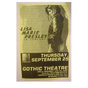 Lisa Marie Presley In Concert Handbill Poster Gothic Theatre Elvis 