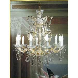 Maria Theresa Chandelier, BB 6300 10, 10 lights, 24Kt Gold, 28 wide X 