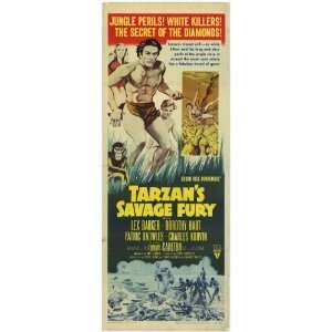   Savage Fury Poster Insert 14x36 Lex Barker Dorothy Hart Patric Knowles