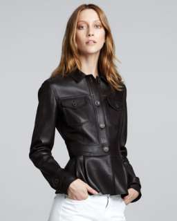 Long Sleeves Leather Jacket  