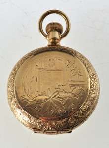 1892 Elgin Pocket Watch Gold Filled Hunters Case For Repair 6s Side 