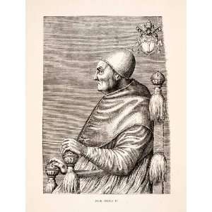  1905 Wood Engraving Portrait Pope Sixtus IV Renaissance 