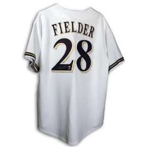 Prince Fielder Milwaukee Brewers Autographed Majestic White Jersey