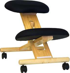 Wooden Ergonomic Kneeling Posture Office Chair Bk Fab  