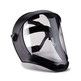 Uvex S8510 Bionic Black Matte Faceshield with Clear Anti fog Hardcoat 