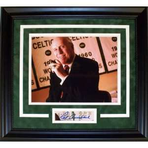 Red Auerbach Boston Celtics   Cigar Shot   Custom Framed Autographed 