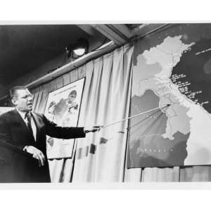  1965 photo [Sec. Of Defense Robert McNamara pointing to a 